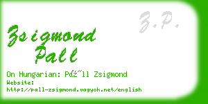 zsigmond pall business card